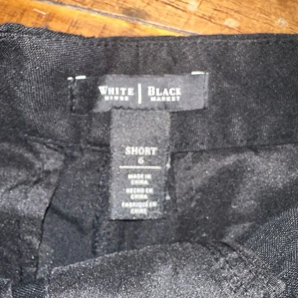 White House Black Market black classic 6 short shorts